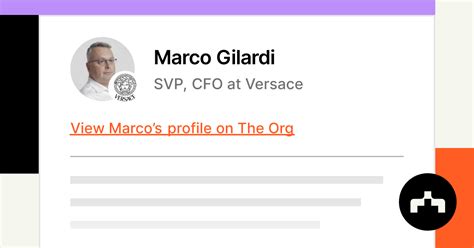 marco gilardi versace|versace management team members.